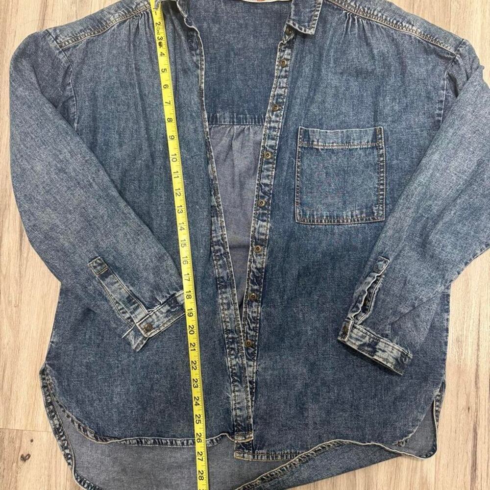 Pilcro blue denim button up